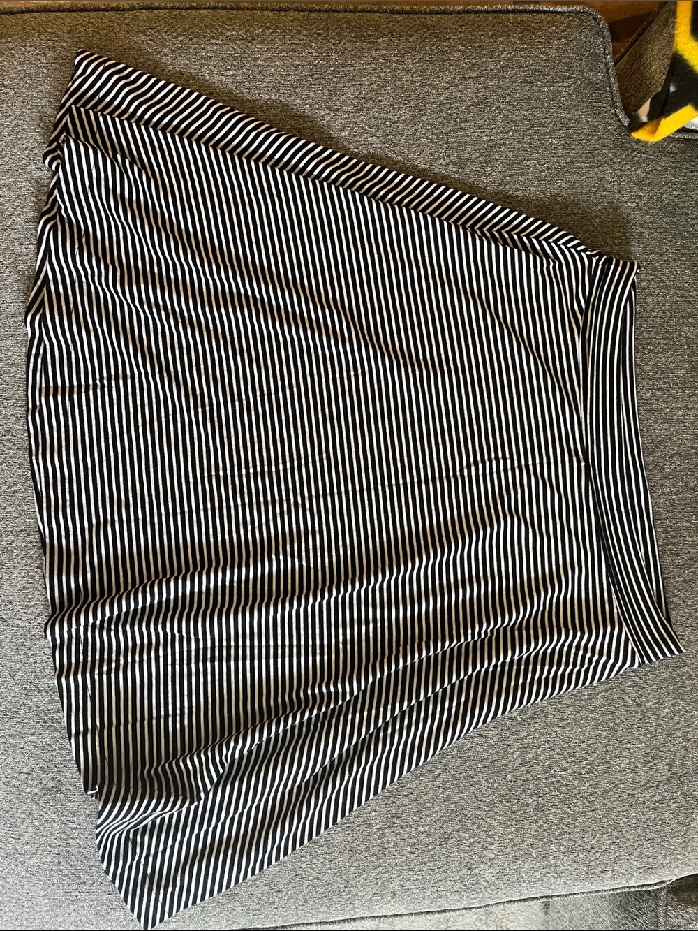 Old Navy Black and White Striped Skater Skirt